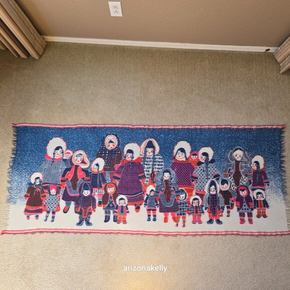 Inouitoosh Inuit Wool Silk Scarf - Picture 2 of 11